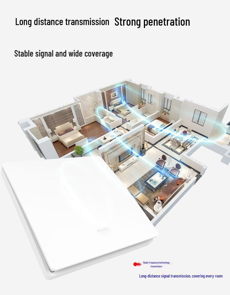 Self-Powered Wireless Remote Control Switch: No Wiring, No Battery, Waterproof, Elastic Return, Random Placement