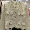 Streetwear Casual Jacquard Lace Jacket for Women Spring Autumn Korean Fashion 2026 Vintage O-Neck Long Sleeve Embroidery Short Coat