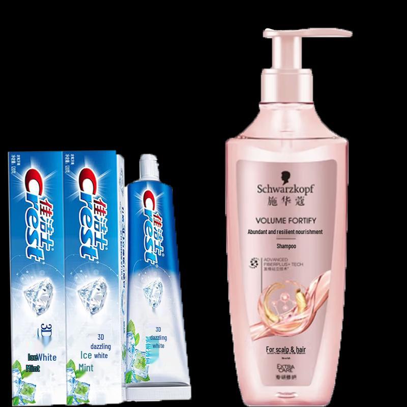 

Crest 3D White Toothpaste & Schwarzkopf Shampoo Set