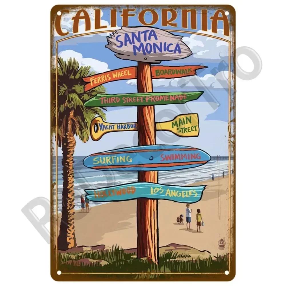 Vintage Metal Wall Sign for Beach Decor Ideal for Beach Bar Beach House As Seaside Decorative Plaque Displaying Summer Theme