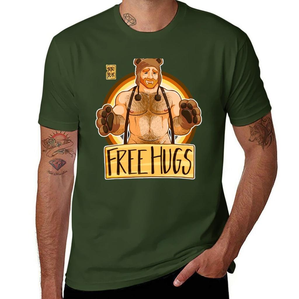 ADAM MAG UMARMUNGEN - BÄRENSTOLZ - GINGER EDITION T-Shirt Vintage-Kleidung lustig Jungen Tierdruck Anime-Kleidung T-Shirt Männer