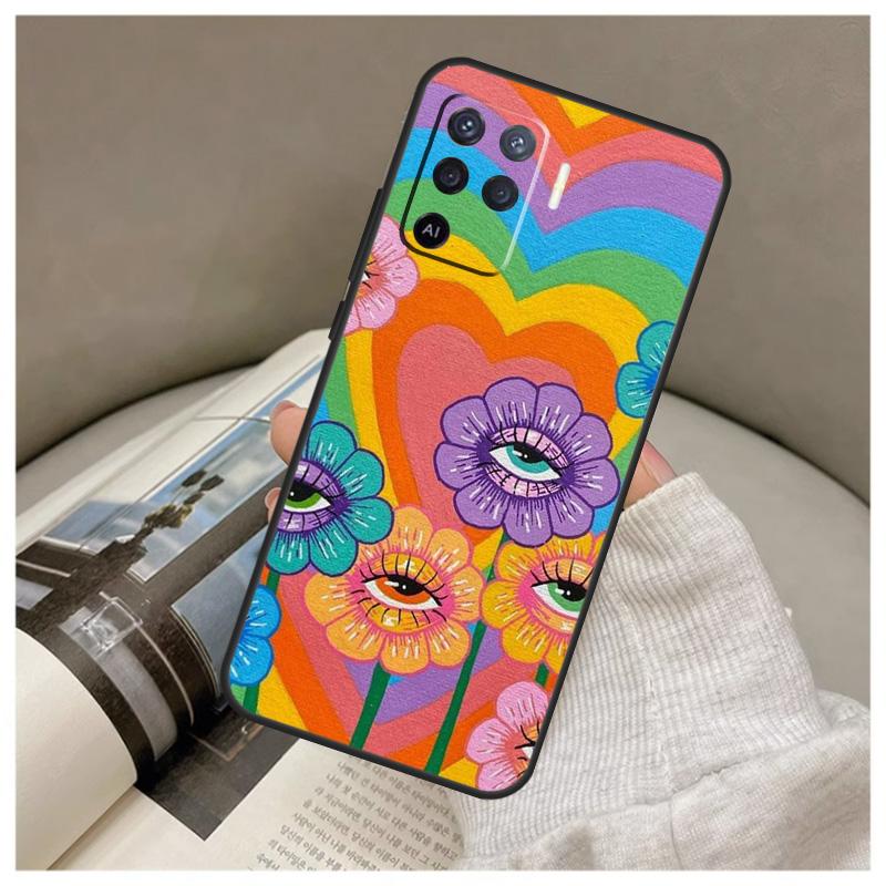 

Cute Indie Hippie Case For Oppo A80 A60 A40 A5 Pro A15 A16 A17 A57 A77 A94 A74 A54 A76 A96 A18 A38 A58 A78 A98 OPPO A5 Pro 5G