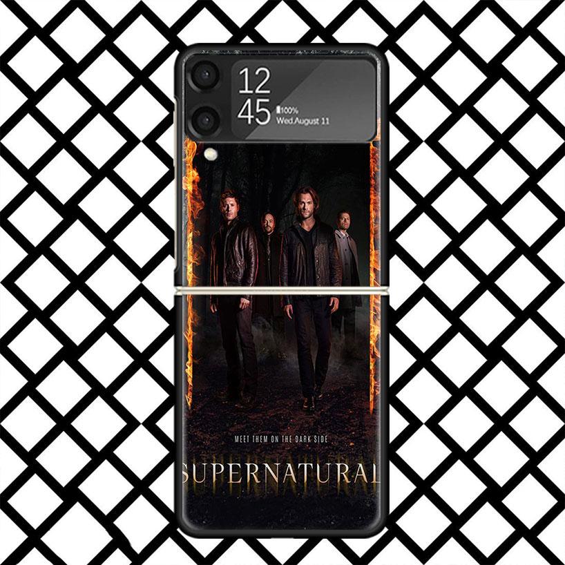 Babaite Supernatural SPN Dean And Sam Phone Case For Samsung Z Flip 7 6 5 4 3 Galaxy ZFLIP7 ZFlip6 5G Flip5 Flip4 Flip3 5g Black