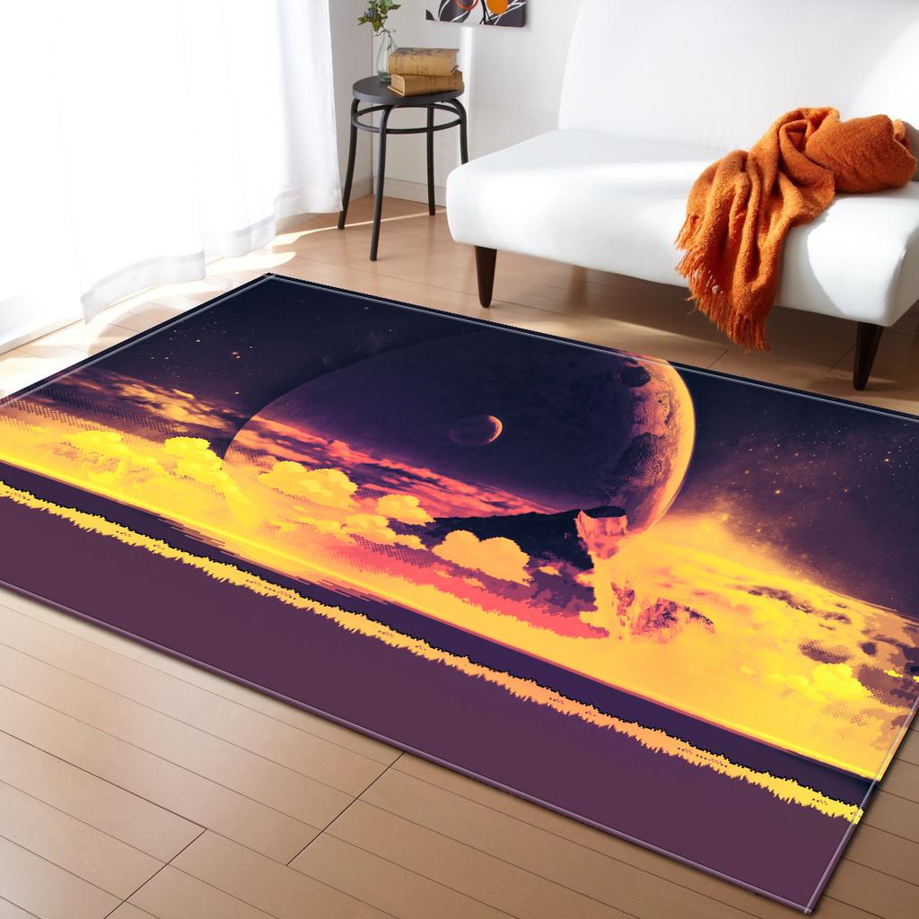 Creative Living Room Carpet Bedroom Dining Room Floor Mat Pattern Size