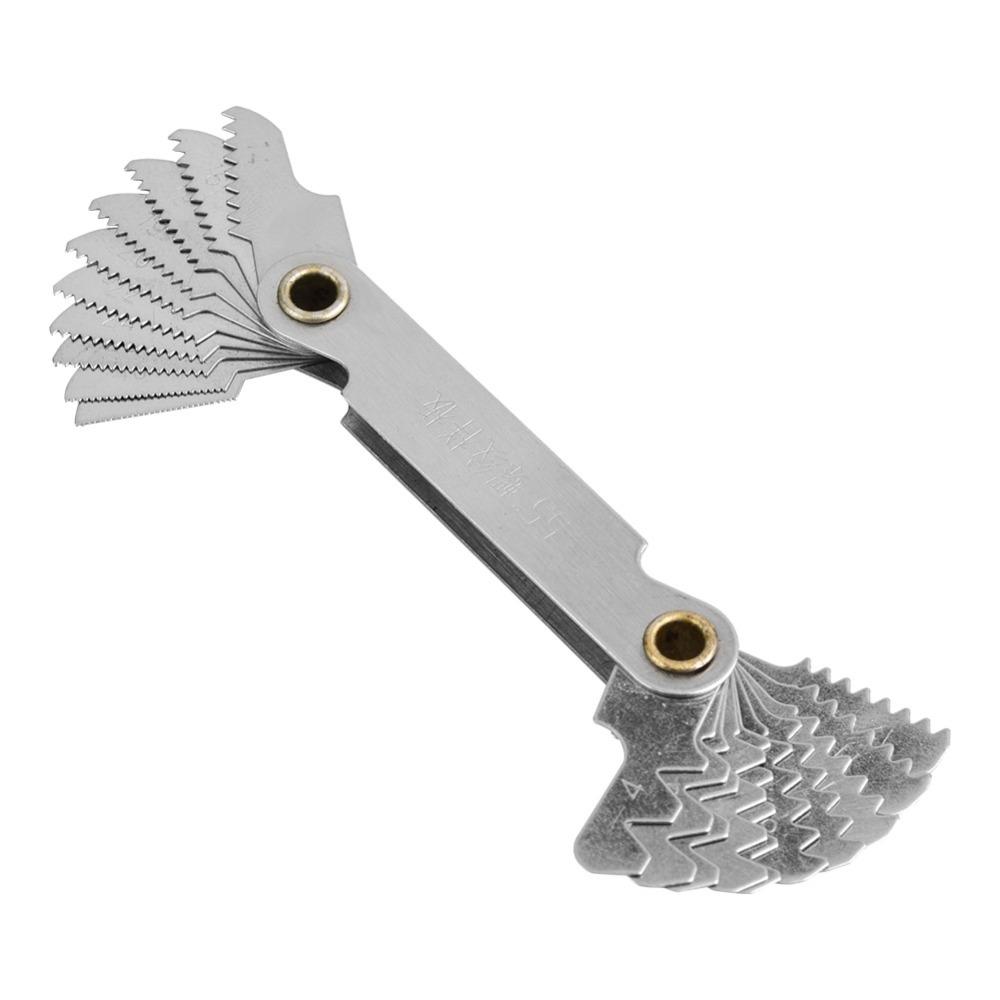 2pcs 55 Degree Thread Measuring Gauge Thread Pitch Gauge Tool For Thread Measurement