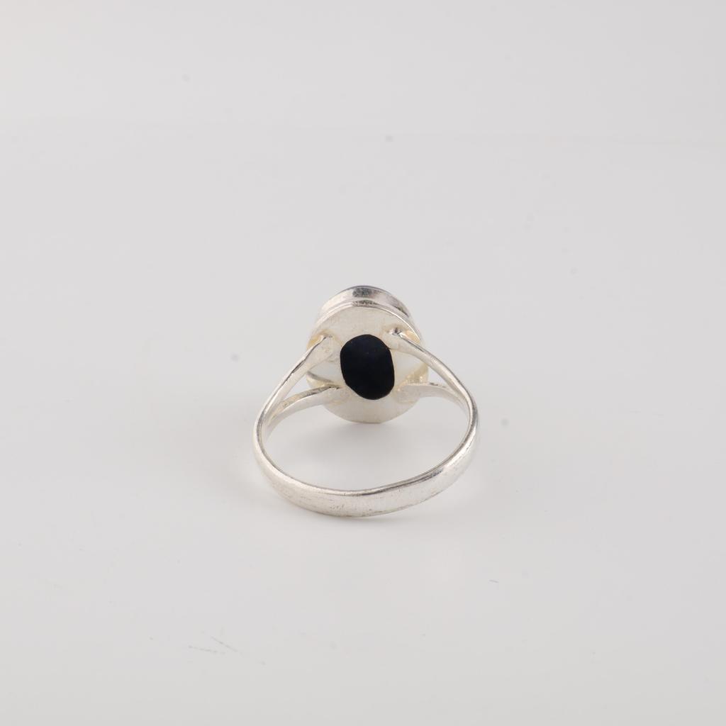 Natural Lapis Lazuli Gemstone 925 Sterling Silver Designer Ring For Women  Handmade Jewelry RR-80-26