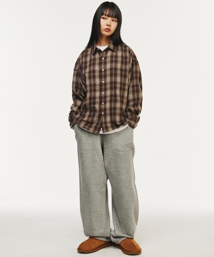 SIGNATURE Crop Check Shirt [Brown]