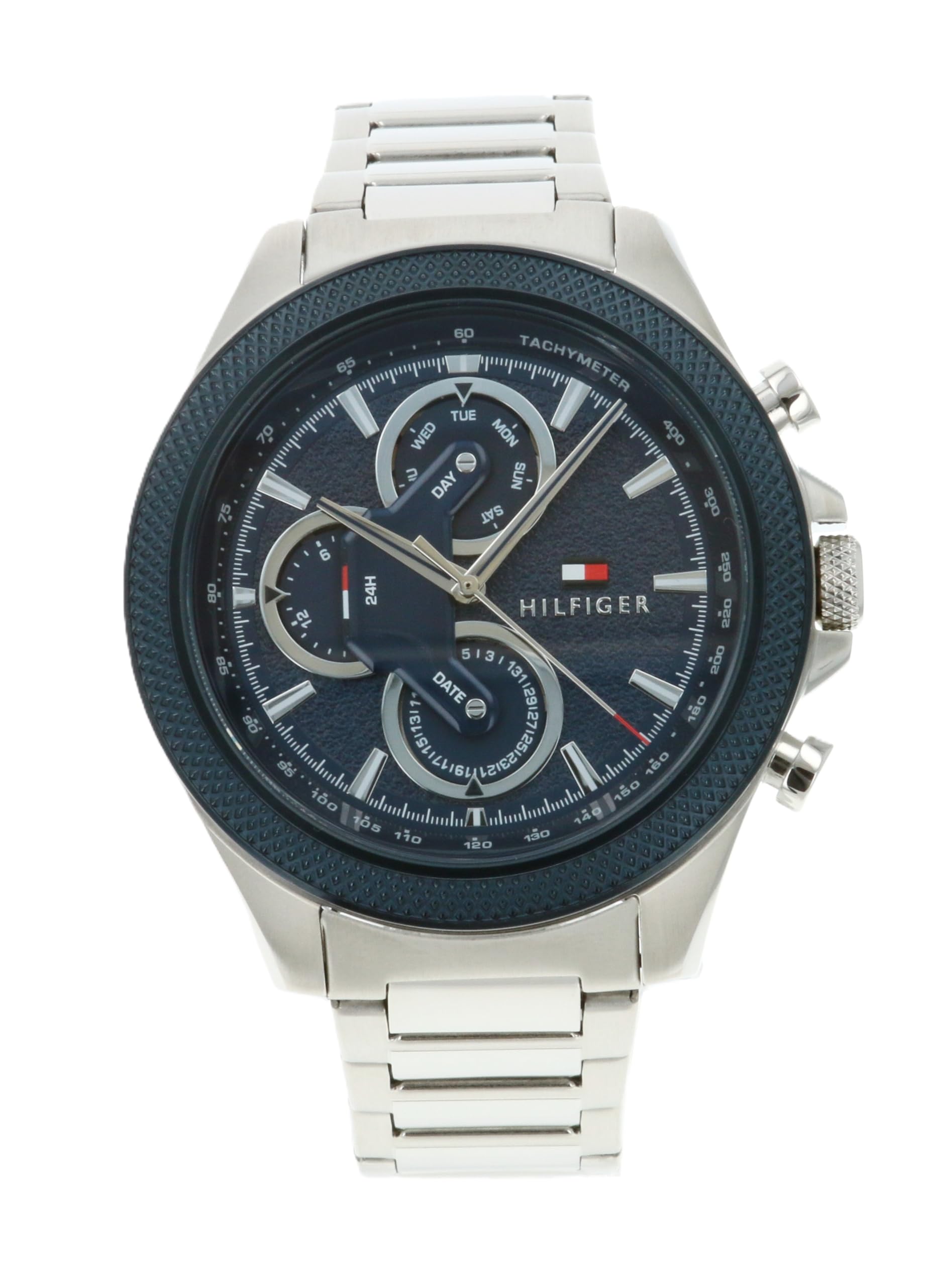 Tommy Hilfiger Watch with Blue Dial and Stainless Steel Strap Men s (Product Number 1792080)