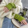 Pure Color Long Wrist Gloves Arm Warmers Wrist Sleeves Street Style Elbow Mittens  Women Wear