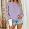 Women's Casual Fashion Round Neck Long Sleeve Halloween Printed Sweatshirt