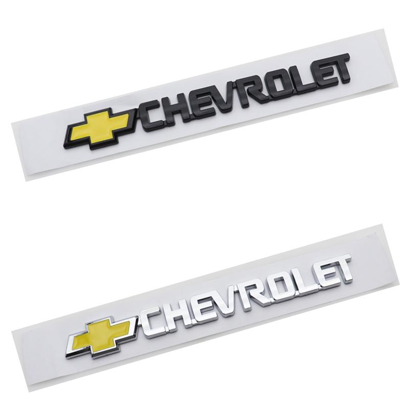 1pcs ABS Chevrolet Car Rear Letter Fender side Rear Bumper tail door trunk sticker car rear Emblem sticker styling Accessories
