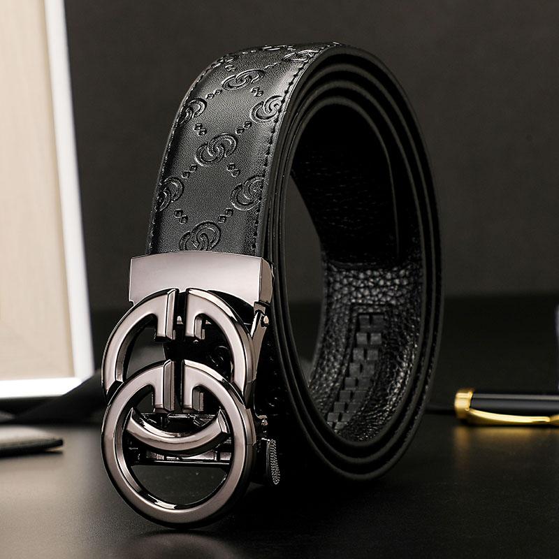 Business Men Belt Casual Fashion Luxury Designer Famous Brand Automatic G Buckle Women Belts Leather Belt for Men Male Jeans