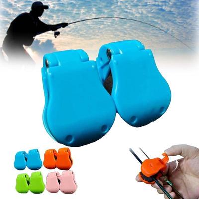 1/2/4pcs Portable Beach Fishing Pole Holder Multifunctional Fishing Rod Holder Fixer Clip Straps Compact Design Fishing Tools