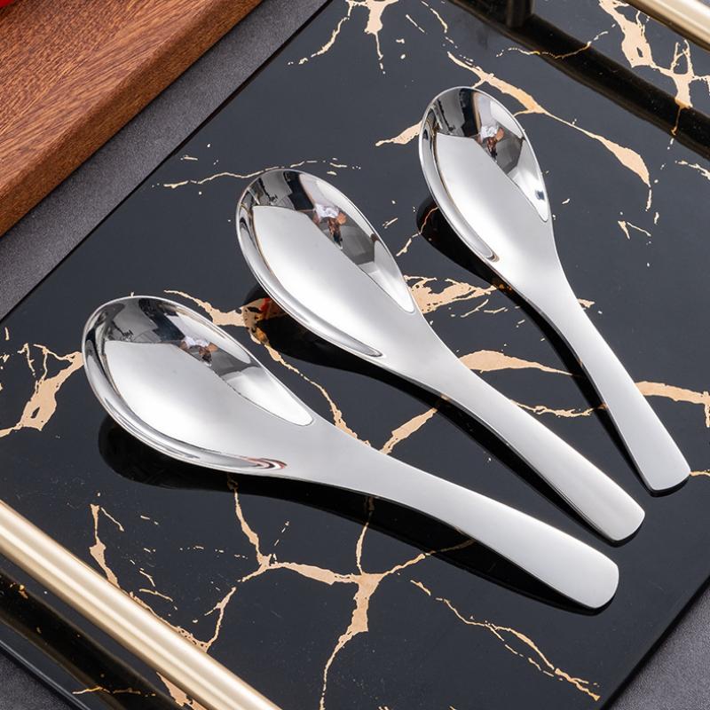 HANYANG Stainless Steel Thickened Spoon Soup Spoon Children's Long-handled Rice Spoon Tableware