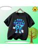 Kids Black Six Seven 67 Gradient Lightning Pixel TShirt Soft Cotton Streetwear Teedf0202