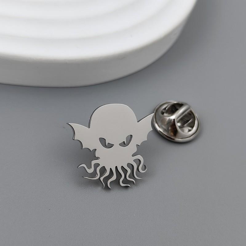 

Mutant Octopus Monster Brooch Cufflinks Cartoon Design Creative Personalized Clothing Accessories 14k