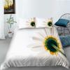 3D Printing Household Bedding Set Chrysanthemum Printing Pillowcase and Quilt Cover 2/3 Pieces of Plant Microfiber Comfortable Household Bedding