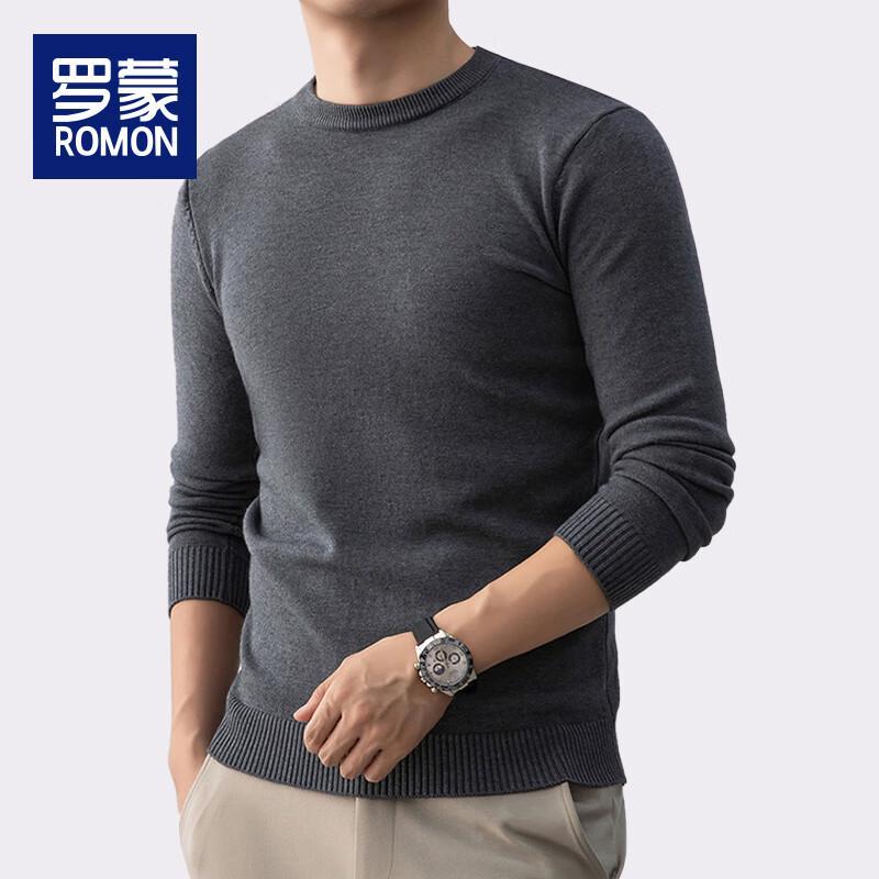 ROMON Men's Thickened Warm Knit Pullover Sweater