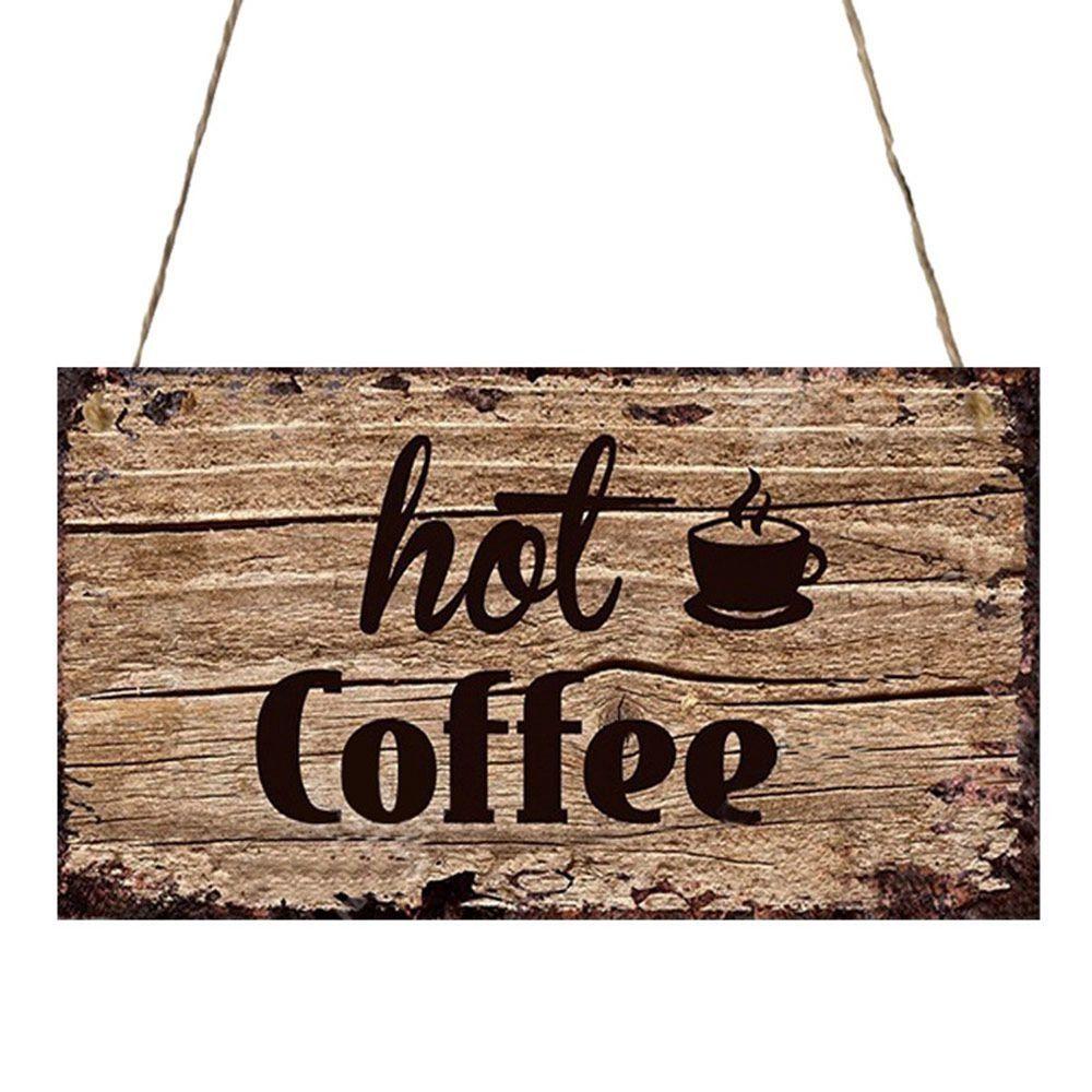 Coffee Sign Door Sign Reminder Signs Door Plate Convenient to Use Door Hanger  Cafe