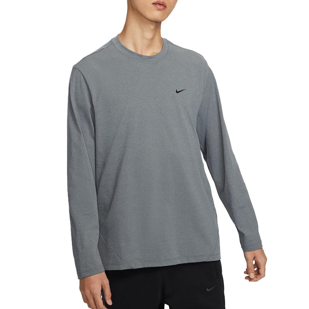 Nike Icon Dri-Fit Breathable Quick-Dry Soft Lightweight Pullover Long Sleeve T-Shirt Men Tops Smoke-Gray Black FZ0671-084