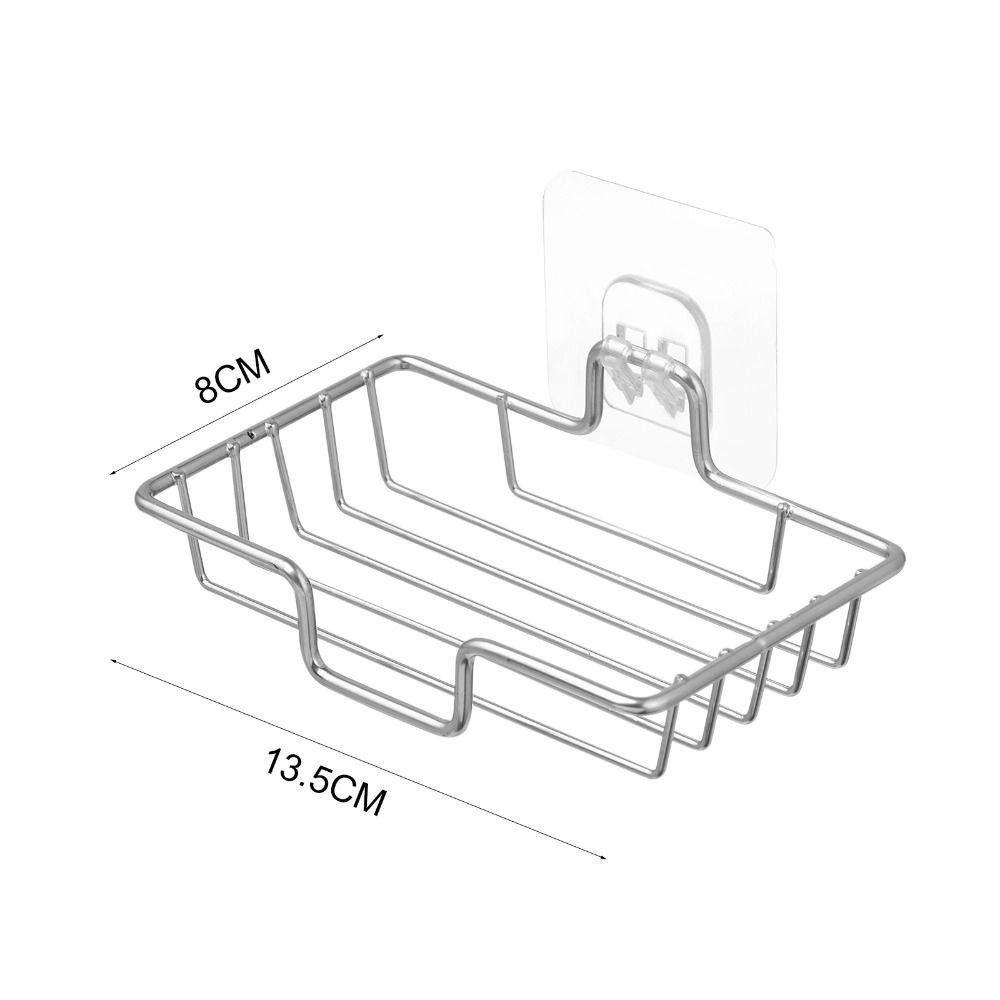 Stainless Steel Toilet Drain Soap Box 11.8*8.3*4.3 CM Silver/Black Punch-free Soap Holder Bathroom Soap Holder Hotel