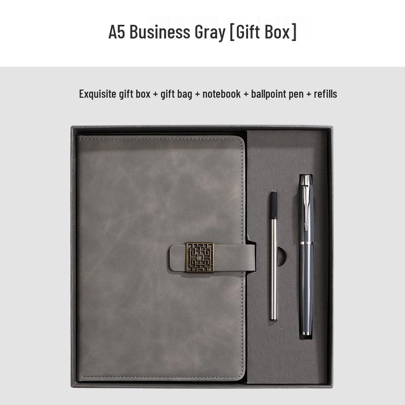 Exquisite Business Laptop Gift Set: Notebook & Souvenir