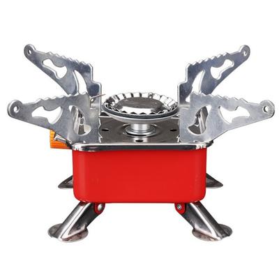 Portable Camping Stove Mini Outdoor Folding Metal Backpacking Gas Stove Windproof Furnace Cooking Burner for Hiking Picnic