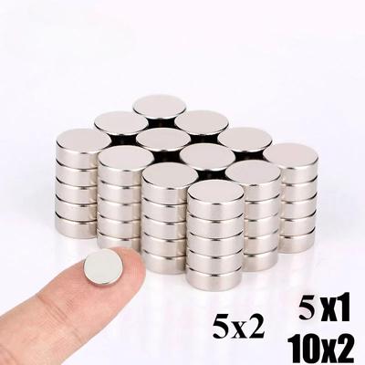 20 50 ks Magnet Silné Neodymové Magnety 5x1 5x2 10x2 mm Aimant Vzácných Zemin Magnetický Hardware Vylepšení Domova Magnety na Lednici