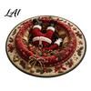 Living Room Holiday Carpet Christmas 3D Rug Illusion Area Round Decorative Optical Floor Mat Festive for Indoor Home Decoration Winter Seasonal Rug