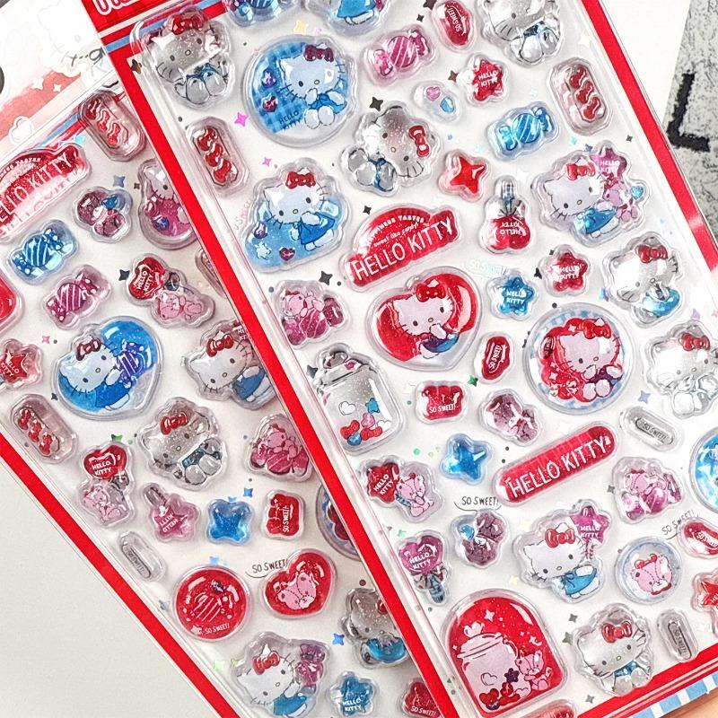 New Kawaii 2Pcs3D Stickers Cute Phone Case Laptop Water Bottle Decoration Stickers School Stationery Supplies