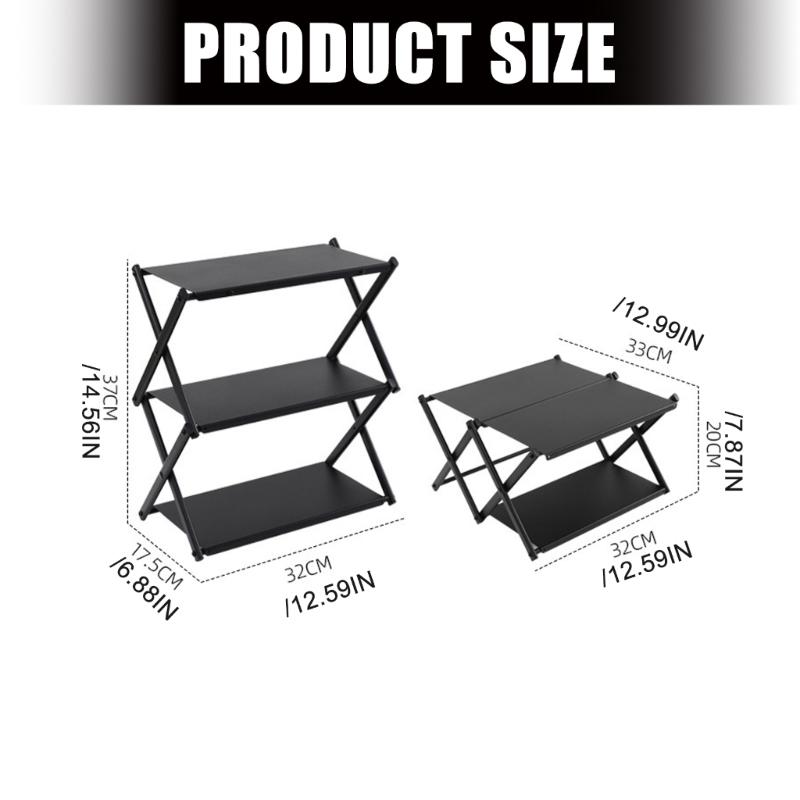 Heavy Type Folding Camp Shelf Portables Storage Solution For Backyards BBQ Hiking Tent Gear Organizers