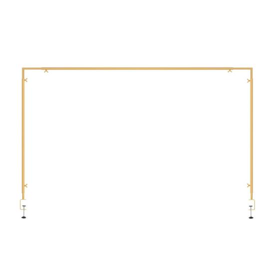 Over The Table Rod Stand with Clamps Adjustable 59"-86" Length 28"-41" Height Table Arch Stand Metal Balloon Garland Arch