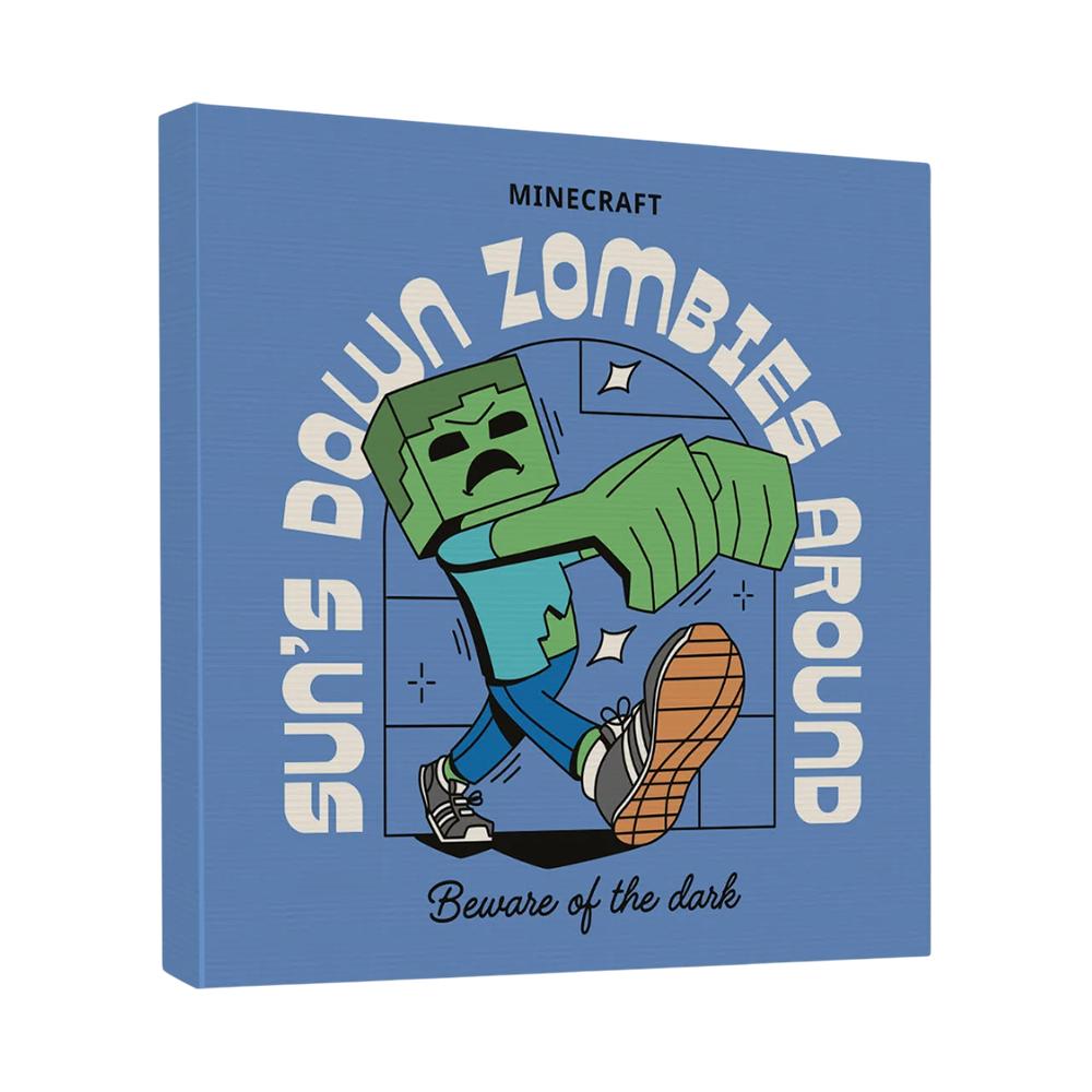 Minecraft Zombie Canvas Print