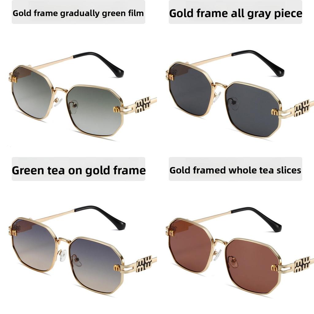 Modern Polygon Sunglasses For Women Uv400 Sun Protection Outdoor Fashion Accessory