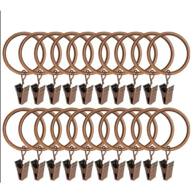 10-30Pcs Curtain Rings Clips for Curtain Hanging Photos Hats Rustproof Vintage Decoration Wire Holder Home DIY Storage Clips