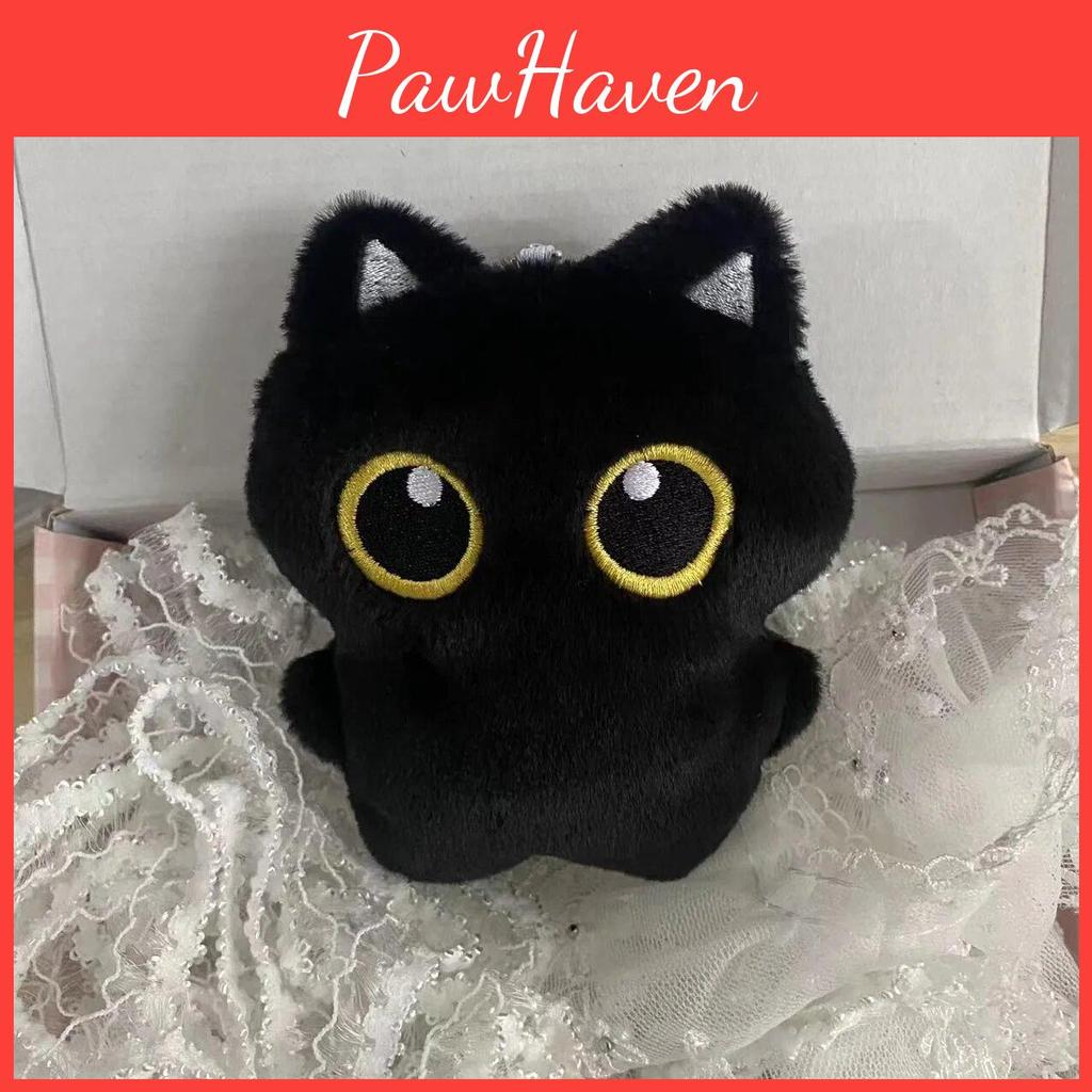 Simulated Black Cat Plush Toy Keychain Wallet Stuffed Doll Girls Birthday Gift