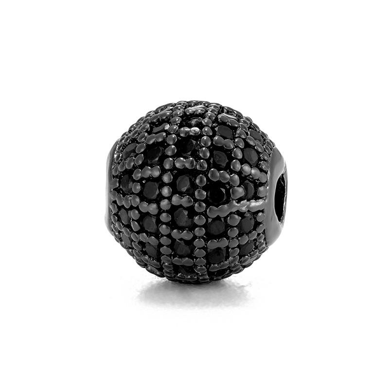 Copper Micro-set Diamond Ball Jewelry Accessories 10mm Round Spacer Beads for DIY Beading