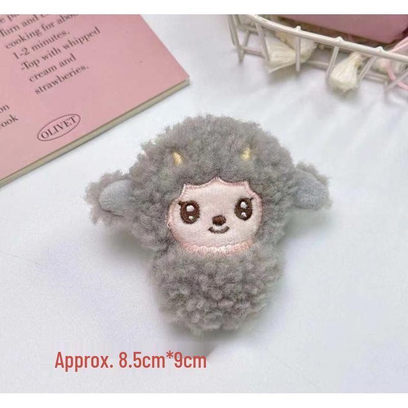 Cute Curly Lamb Keychain Pendant Sheep Doll Bag Charm Heart Gift