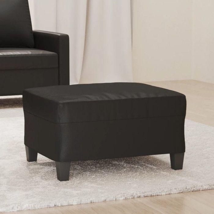 Repose pied Noir 70x55x41 cm Similicuir