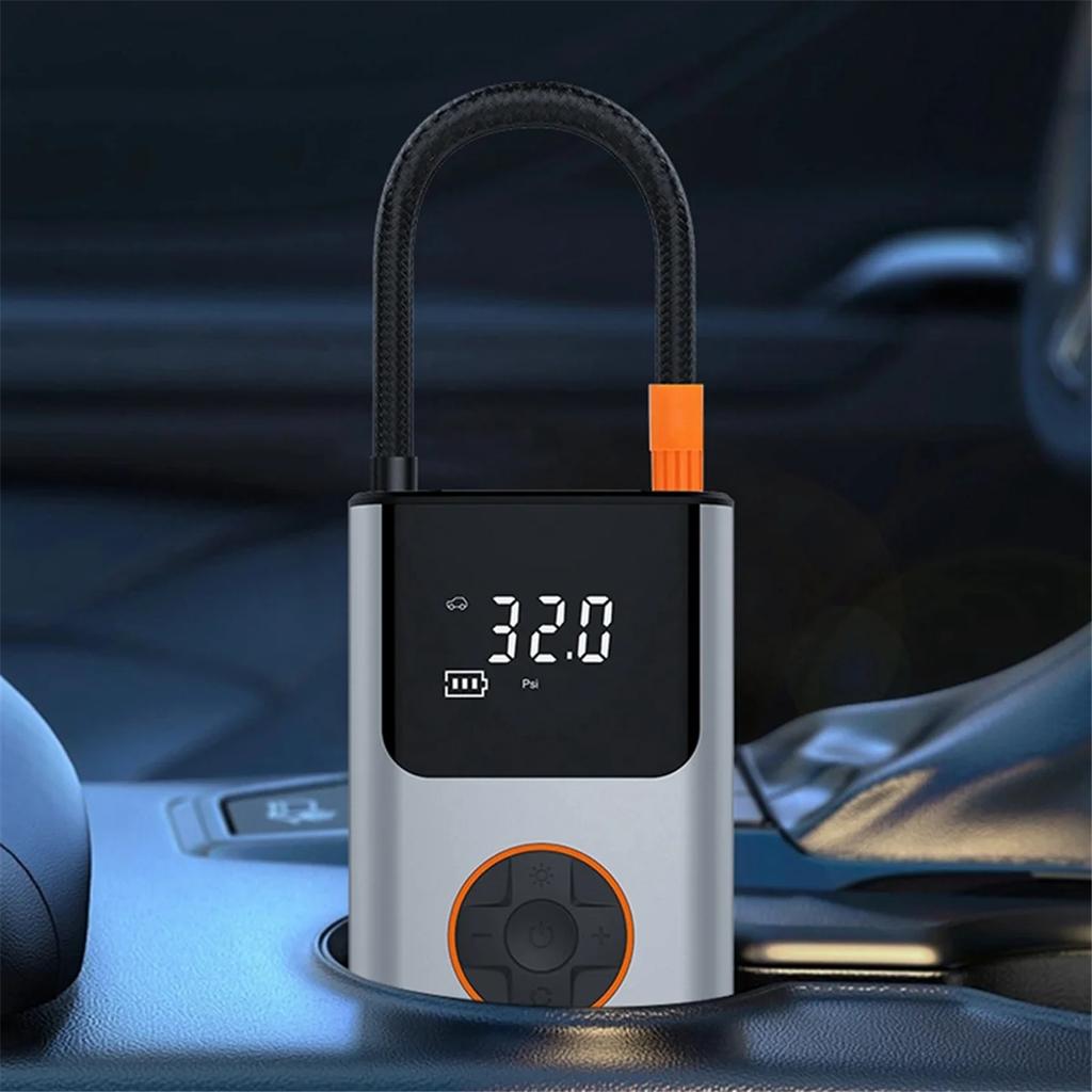 NNR 150PSI Cordless Tire Inflator - Portable Air Compressor with Auto Shutoff & LED Gauge (Car/Bike)