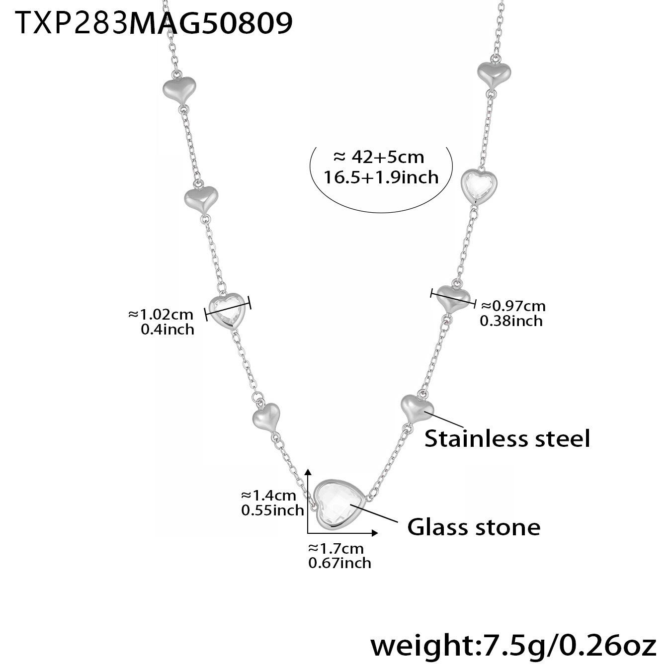 Qiong Yao 18k Gold-Plated Faceted Glass Stone Heart Necklace