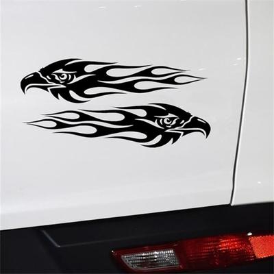 2Pcs Eagle Flame Car Vehicle Motorcycle Reflective Decals Sticker Decoration
