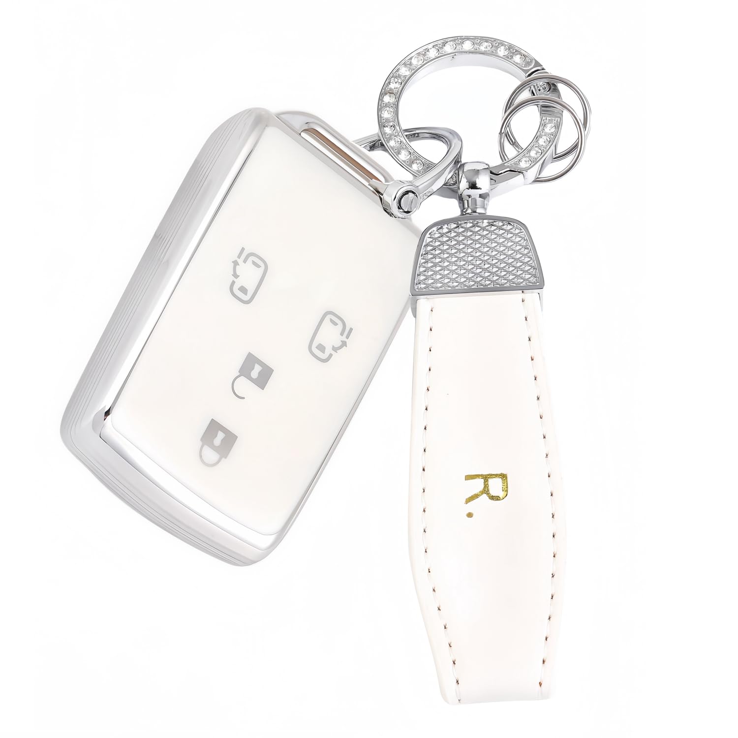 

[YANMW] Tanto Key Case, Compatible with Daihatsu Tant Custom Key Cover, Wake Smart Key Case, silver white key case белый