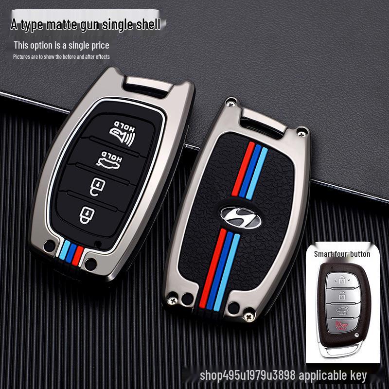 Hyundai Key Case for ix35, Elantra, Langdong, Mingtu, ix25, Sonata - Men's Car-Specific Shell with Buckle