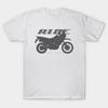 Men Black Print T-shirt Ride Klr 650 No-Cut Transfer Paper Print Cotton Tshirt