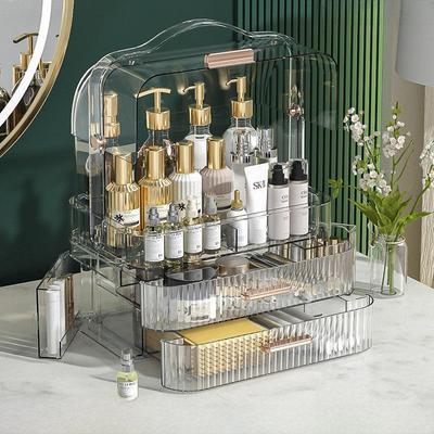 Transparente Badezimmer-Aufbewahrungsbox für Hautpflege & Kosmetik