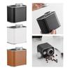 Coffee Canister PU Leather Storage Organizer for Grain Loose Tea Rice Black