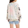 Levis Loose Fit Drop Shoulder Tie-Dye Cotton Crew Neck Pullover Long Sleeve Sweatshirt Women Sweatshirt White A0652-0000