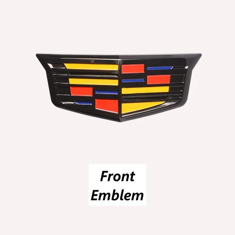Cadillac XT6 Logo ABS 3D Car Front Grille Emblems Rear Trunk Logo Decals for Emblem Fender Badge Cover Stickers Auto Accessories