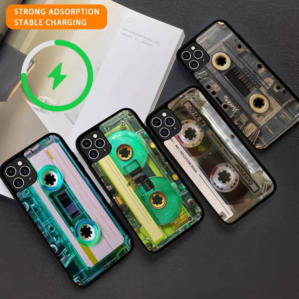 Vintage Cassette Tape Retro Style Magsafe For IPhone Phone Case 17 Air 16 15 14 Plus 13 12 Mini 11 Pro Max Thin Magnetic Cover